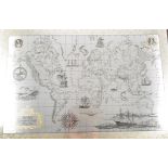 A limited edition silver and gilt map, The Royal Geographical Society Silver map, numbered 925/1000,