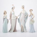 Four Lladro figurines, ladies dressed in the 1920s style, 21cm - 27cm tall, impressed on base 5787,