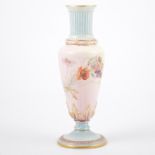 Royal Worcester vase, fluted collar, painted with poppies, no 1726, 17cm.