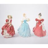 Three Royal Doulton figures: Top o' the Hill, HN1834, Enchantment HN2178,