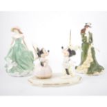 A collection of figurines, including Coalport 'Princess Diana, Princess of Wales', 'Helena,