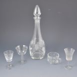 Assorted glassware, stemware,