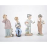 Collection of eight Nao figures, mostly of children with puppies (8).
