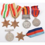 Six medals, 1939-1945 war medal, the Italy Star, Africa Star, 1939-1945 Star,