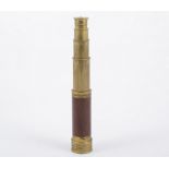 A Victorian five draw brass telescope, marked J P Cutts to Her Majesty, Sheffield,