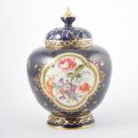 A large Royal Vienna pot pourri jar,