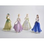 Royal Worcester figurine - The Crinoline, No 3,001/9,500, Sweet Violet No 1309/9,500,