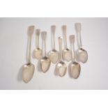 A silver fiddle pattern basting spoon hallmarked London 1844,