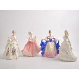 Royal Doulton figurines, including - Fleur HN2368, Diana HN2468, Elaine HN3307, Ninette HN2379,