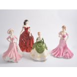 Seven figurines, two Royal Doulton Pretty Ladies series "Jennifer" and "Soiree",