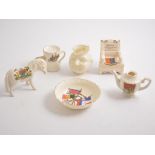 A vintage Rosenthal floral teaset comprising twelve teaplates, twelve cups, eleven saucers,
