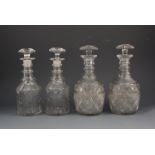 A collection of eight 19th Century and later decanters,