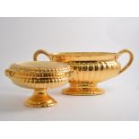 A group of gold lustre vases etc, by Crown Devon,