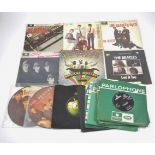 Vinyl music EPs and Singles; Eighteen different records all The Beatles, including No.