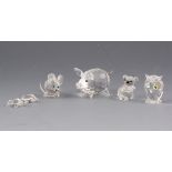 Swarovski Crystal - thirty-five small individual crystal figures, all boxed.