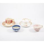 English bone china part teaset, mid 19th Century,