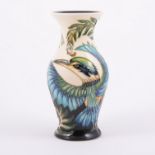 Philip Gibson for Moorcroft Pottery, 'Kingfisher' a limited edition vase, 2006, baluster form,