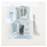 Howard Carter, Architectural study, watercolour, pencil, charcoal, signed and dated 73,