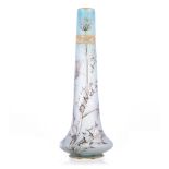 Daum, a large cased and enamelled glass Thistle vase, circa 1900,