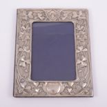 Art Nouveau silver photograph frame cast with clover design, William Comyns & Sons, London, 1904,