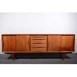 Arne Vodder for Dyrlund, attributed, a Danish teak sideboard, circa 1965,