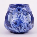 William Moorcroft for Macintyre, a 'Daisy' Florian Ware four-handled vase, blue colourway,