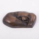 David Backhouse, Abstract nude torso, patinated bronze, signed and dated '77 in the cast,
