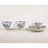 Chinese tea bowl and saucer, painted with figures on a terrace, 19th Century,