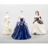 Coalport figurines: High Society Collection; Lady Harriet, Lady Charlotte,