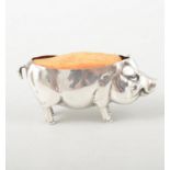 Silver pig pin cushion.