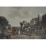 After William Shayer, The Duke Beaufort coach, hand-coloured lithograph,