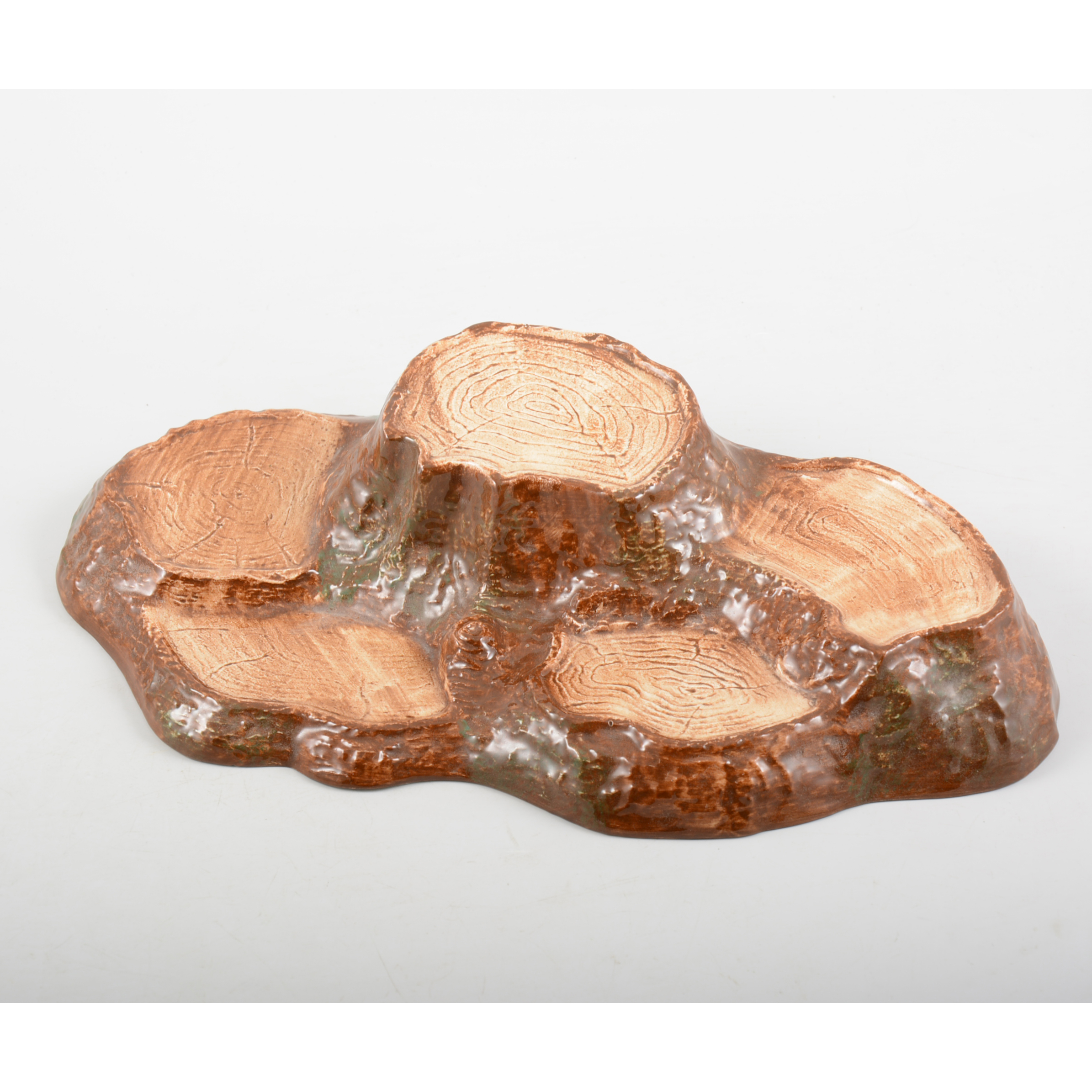 Beswick - three tree stump display stands, each 31cm, (3).