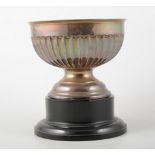 Silver pedestal rose bowl, James Deakin & Sons, Sheffield 1923, semi-fluted bowl, 6oz,