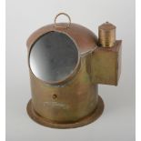 Copper cased ship's gimbal compass, 28c,.