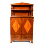 Victorian mahogany miniature chiffonier, two shelf back, above a base with cupboards above drawers,