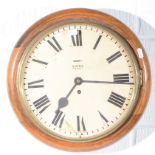 Smith 8-day wall clock, damaged dial, mahogany case, diameter 38cm.