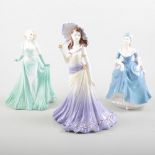 Coalport figurines: Ladies of Fashion - Carnival, Carolyn, Joan, Special Birthday, Demetria, Regina,