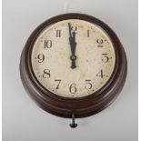 Smith wall clock in a bakelite case, diameter 28cm.