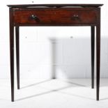 Victorian mahogany architect's table, rectangular adjustable top, single frieze drawer,