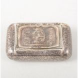 A George III silver snuff box,