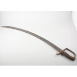 18th Century Cavalry sabre, steel hilt, curved blade 77cm.