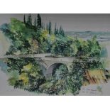 D Venables, 'The Ponte Ragallo (from The Balcony)', frame: 48 x 43cms,