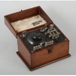 BBC crystal receiver, mahogany case, 19cm.