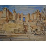 Tom Osborne Robinson, 'Acropolis Steps', watercolour. 17th July 1964 (?) Original R. S. J.