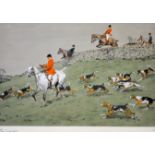 After Charlie Johnson Payne (Snaffles), The Stone Wall, colour print, late impression,