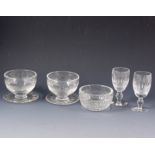 A part suite of Waterford Crystal glass ware, 'Colleen' cut, including six finger bowls,