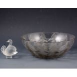 R Lalique France fern leaf bowl, 24cm diameter, 8.