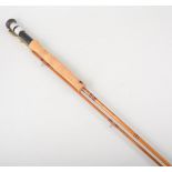Split cane fly fishing rod by Warwick of Uppingham, 'The Welland', cased.