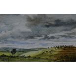 Gregory Wellman, 'Winsford Hill Exmoor', frame: 23 x 19cm, original watercolour,