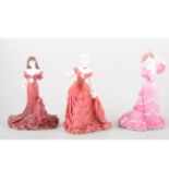 Coalport figurines: Victoria Rose, Liz, Pamela, Lorraine, White Rose of Yorkshire, Margot,